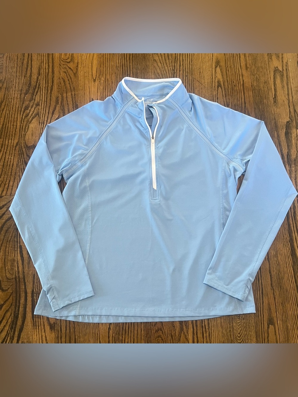 Vineyard Vines Light Blue Performance Top with White Logo